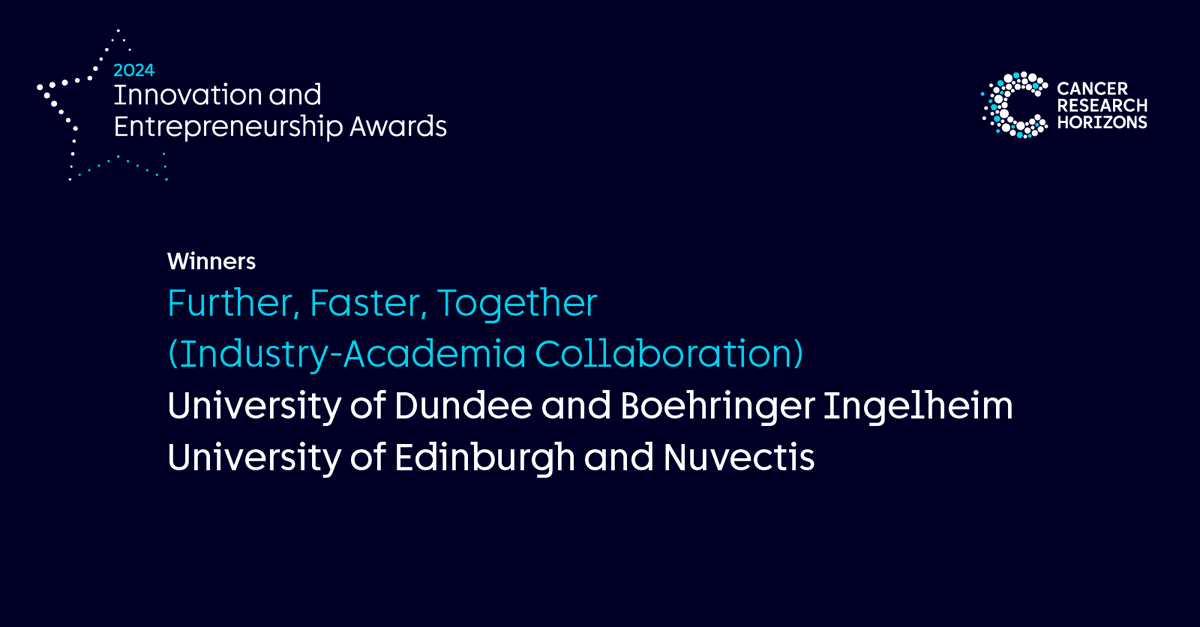 🥇 The winners of the Further, Faster Together Award are… @dundeeuni, @Boehringer_UKI @EdinburghUni and Nuvectis – for a promising new approach to #PROTACs technologies. #IEAwards24 #OnMyHorizon #ProteinDegradation #Nuvectis