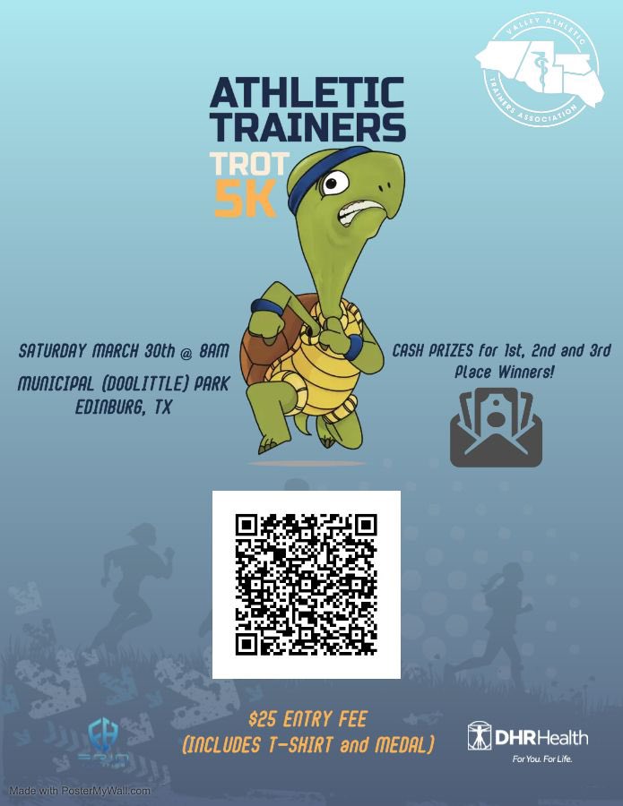 We still have some spots available for our Athletic Trainers Trot 5k!
