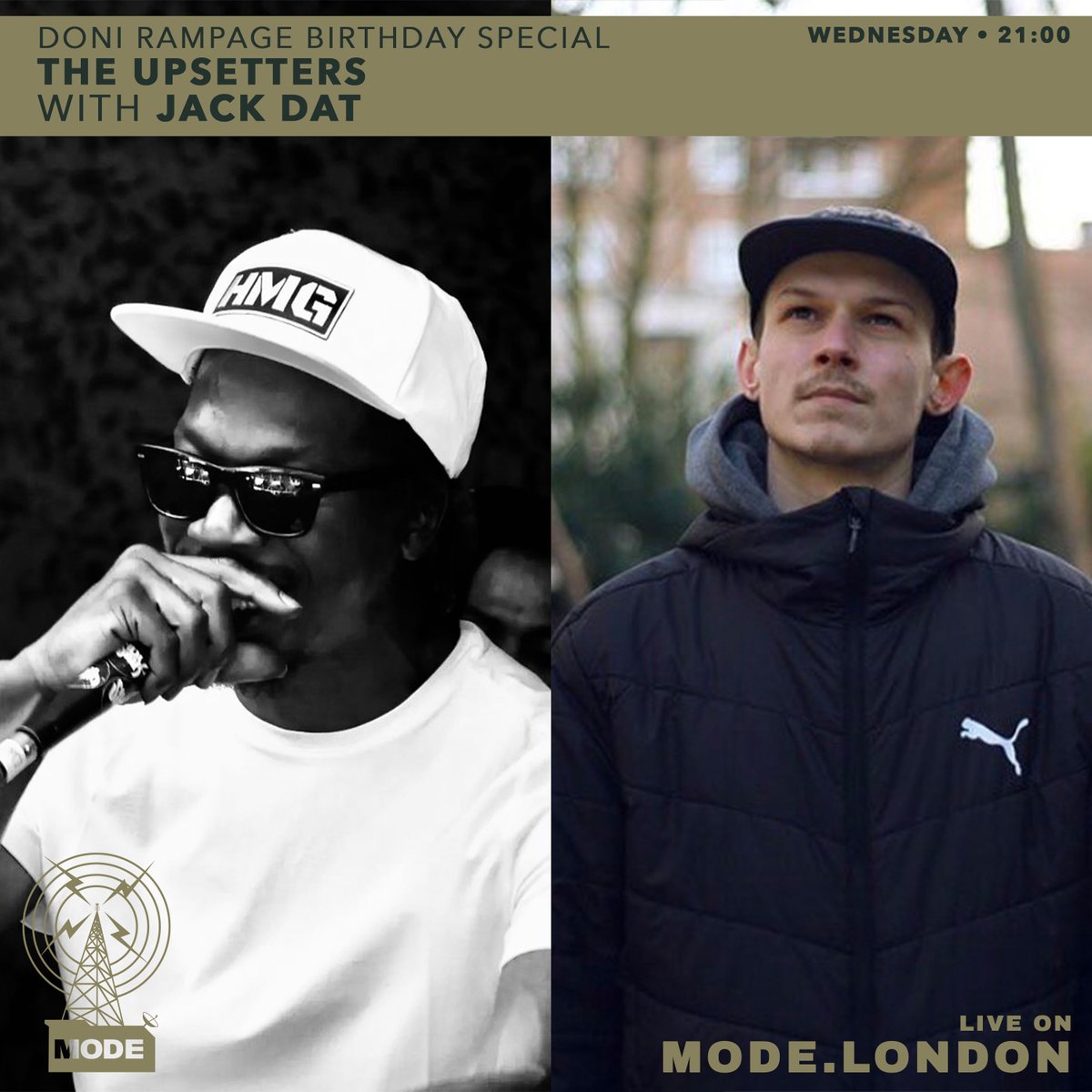 Moderadiolondon's tweet photo. Up next, #TheUpsetters are inside with #JackDat for a birthday special, celebrating @DoniRampage 🎂

Live until 11pm at https://t.co/37qOyxMm10 https://t.co/3p60ceMZeu
