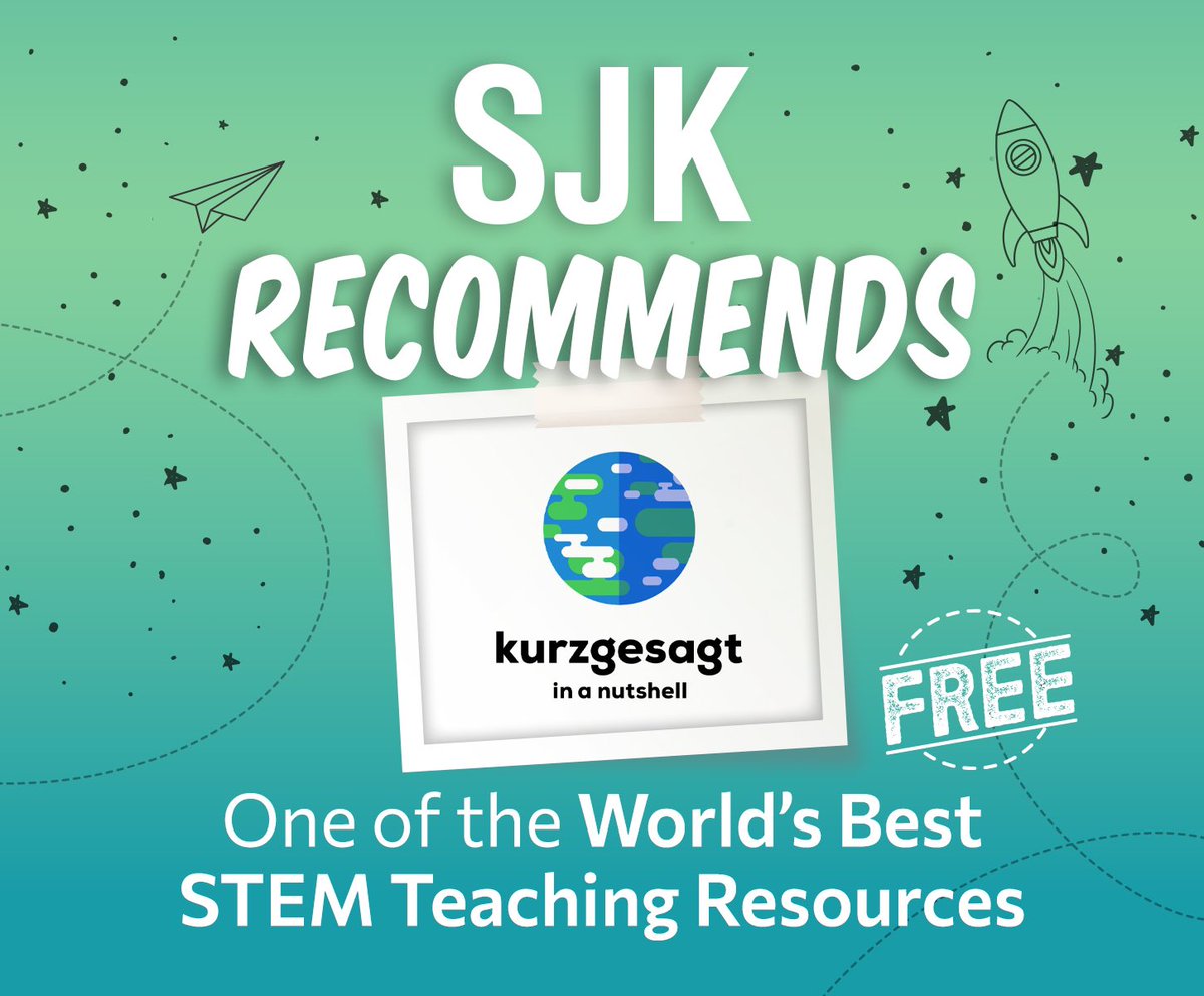 This week’s recommended free teaching resource is: @Kurz_Gesagt, a YouTube channel with animated videos on medicine & biology, space science, and more! Each video is thought-provoking, exploring its topic with “optimistic nihilism” & bright graphics.