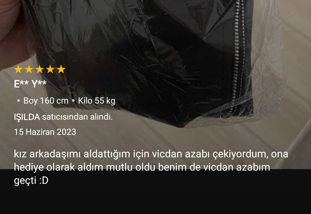 Düşünsene sevgilin sana hediye alıyor sen de beni düşünüyor diye sevinirken diğer tarafta vicdanını rahatlatmak isteyen bir oç olduğunu bilmiyorsun