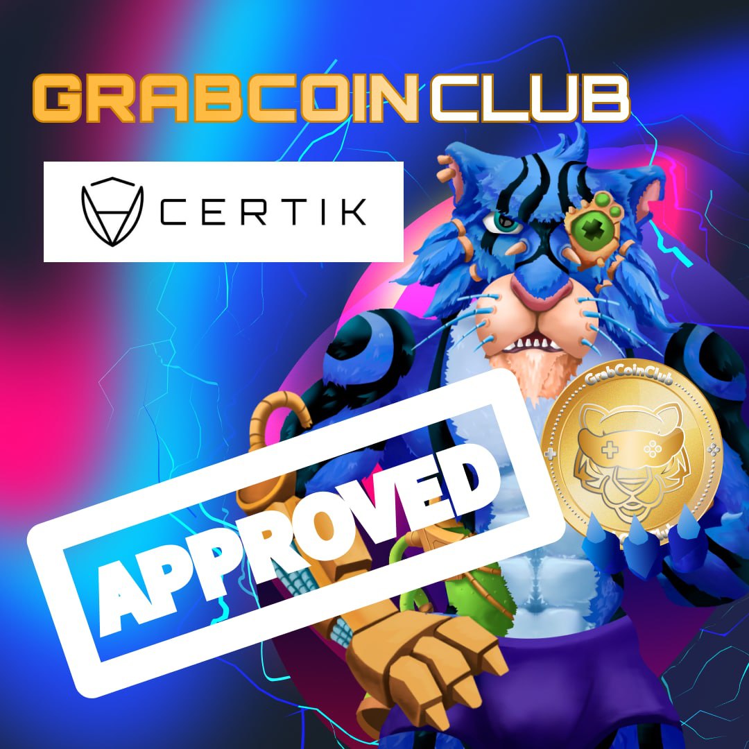 grabcoinclub's tweet photo. The smart contracts of our project have undergone a full security audit by the leading blockchain audit company Certik. No critical vulnerabilities of the system were found.

https://t.co/50CeoN5oYg

For GrabCoinClub, the Certik certificate confirms that:
✅ our team is real and not anonymous
✅ transparency and openness of data in the company
✅ increased company security
✅ protection of project users

🚀We are proud of our work and our community. Only forward with you!