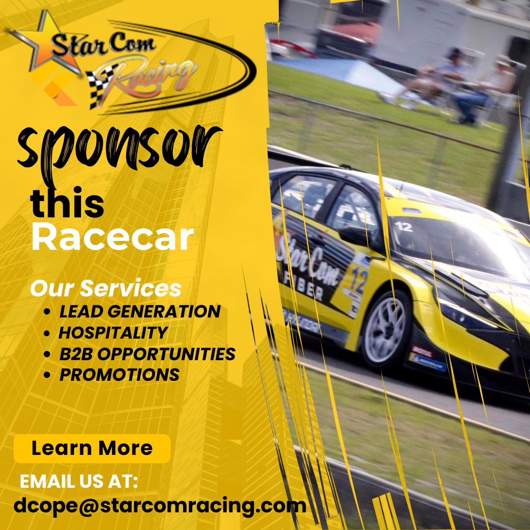 Your company has a unique opportunity to create a relationship with a marketing team that has years of experience creating the link between the consumer, the brand, the trade and the race team! Team up with Starcom Racing in THE IMSA Michelin Pilot Challenge Series TCR division.