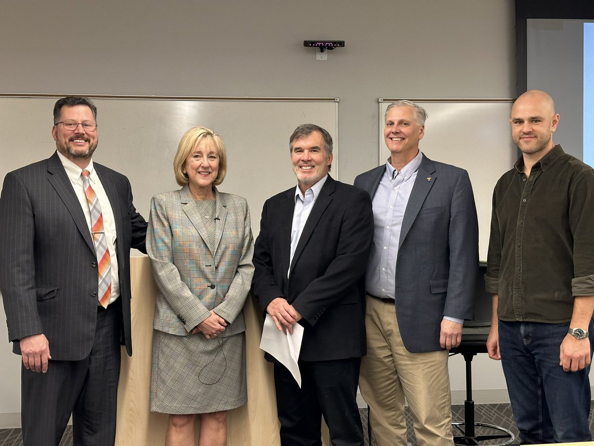 Earlier today, <a href="/utknoxville/">UT Knoxville</a> Chancellor <a href="/dondeplowman/">Donde Plowman</a> surprised NE Department Head Wes Hines with his selection as the 2024 Macbearer, the university’s highest faculty honor symbolizing the commitment of service to students, scholarship, and society. Congrats! #engineeringvols