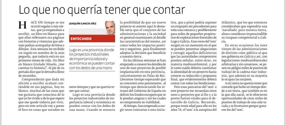 Este es mi último artículo publicado hoy en el diario @elprogreso_Lugo joaquingarciadiez.blogspot.com/2024/03/lo-que…