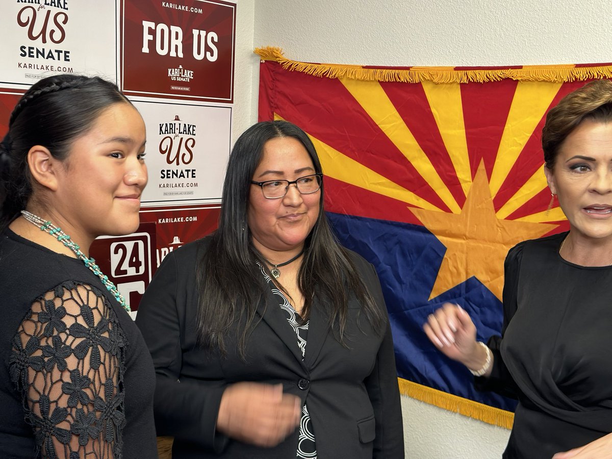 ewoestmike's tweet image. Had another productive meeting w/ @KariLake focusing on empowering our next generation through spiritual renewal and connection with the Creator. Discussing with Indigenous mama bears and Native youth to address challenges and find solutions. #NativeVote #StayTuned