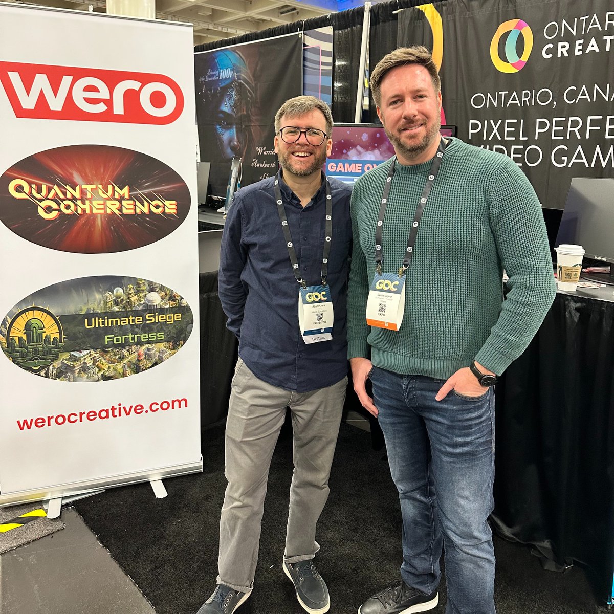 TheLodgge's tweet photo. Shots from the @OntarioCreates booth (# N3124) at #GDC2024 today: 

First up Ontario devs @WeroCreative showing off Quantum Coherence and Ultimate Siege Fortress! #GDC https://t.co/l2CtIPMcE0