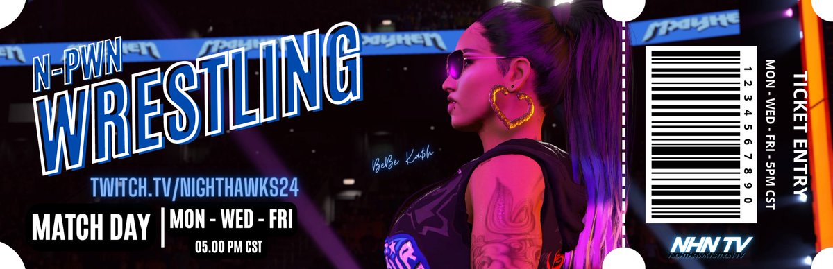 *N-PWN Wrestling - Season 9
Ep: #3: N-PWN Wrestling! Tournament Night 3... LIVE!
Check out <a href="/24NightHawk24/">Nighthawks-24</a>
streaming WWE 2K24 <a href="/WWEgames/">#WWE2K25</a>
<a href="/2K/">2K</a> <a href="/NPWNWrestling/">N-PWN Wrestling</a>
twitch.tv/nighthawks24 
#NotToday #NationStrong