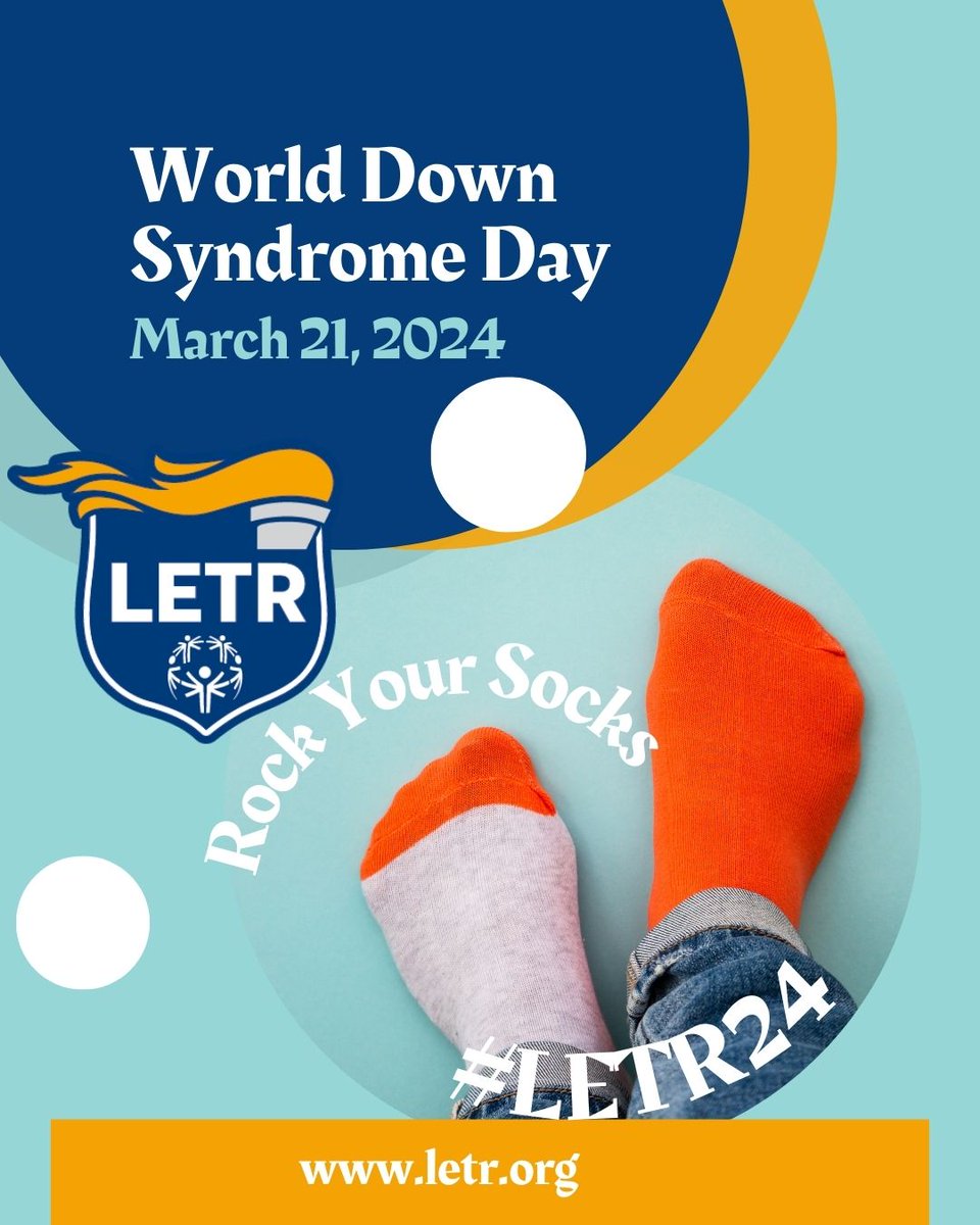 WILL YOU #RockYourSocks with us tomorrow in support of #WorldDownSyndromeDay? Snap a photo, share it on your social media, and tag our pages to possibly see your photo! #SpecialOlympics #ChooseToInclude #Letr24