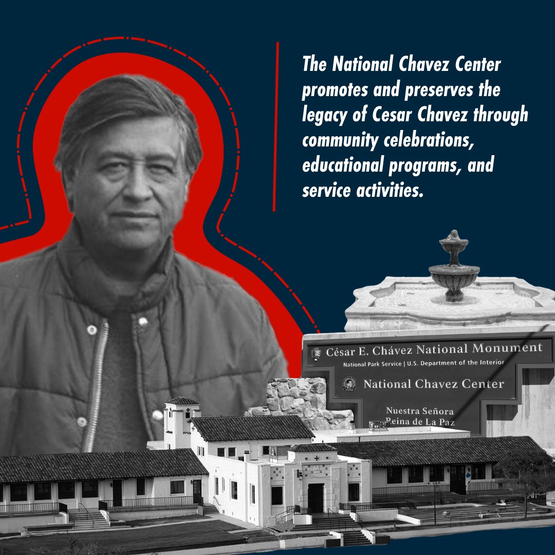 In anticipation of Cesar Chavez Day, we've highlighted the origins of @Chavez_Fndn's funds. Today, we recognize the @NatlChavezCtr, which preserves Cesar Chavez's legacy through an array of educational & commemorative endeavors across the nation. #CesarChavezFoundation #SiSePuede