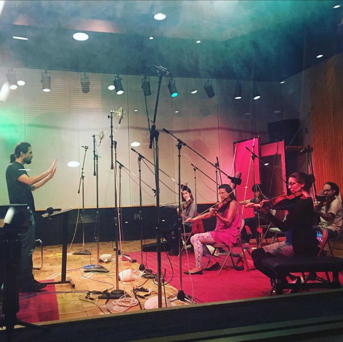 This is a behind-the-scenes photo from our recording session at Fantasy Studios in Berkeley, California for Hyperion Strings Ensemble. You still have time to get Hyperion Strings Ensemble on sale for a limited time only soundiron.com/products/hyper…