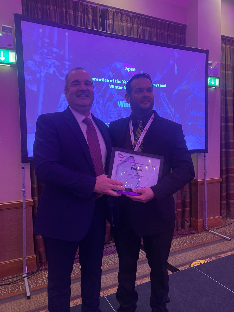 The winner of the APSE Highways and Winter Maintenance Apprentice of the year goes to… Arron Pengelley from Cornwall Council / Cormac! Congratulations Arron! A big thank you to IPC for sponsoring this award