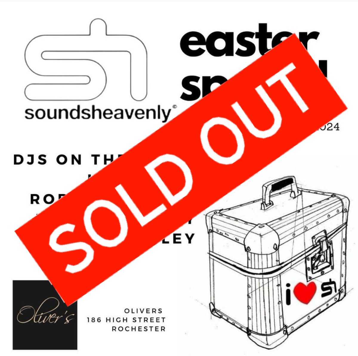 Really looking forward to spinning some house music at Oliver's Bar & Club, Rochester on the bank holiday Sunday 31st March for the SOLD OUT Sounds Heavenly Reunion Party 🎧🏠🎶🎵