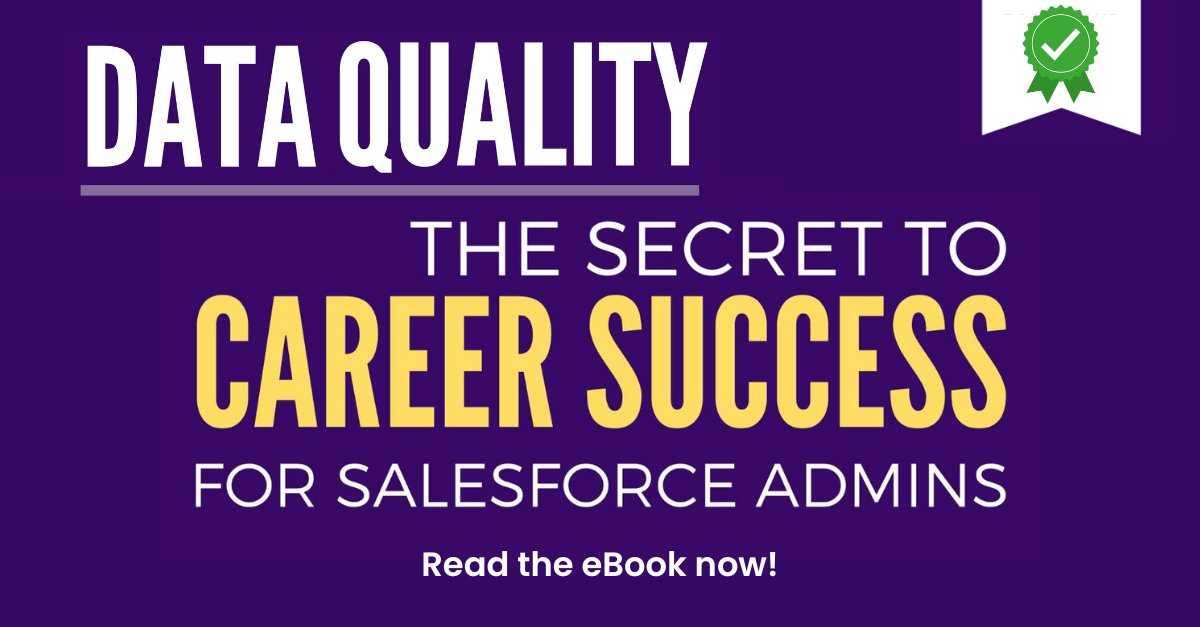 Are you a Salesforce Admin looking to elevate your career to new heights? 🌟 Dive into our FREE eBook to unlock essential strategies to optimize your data and propel your career forward! Read now: bit.ly/data-quality-i… #salesforce #dataquality #salesforceadmin