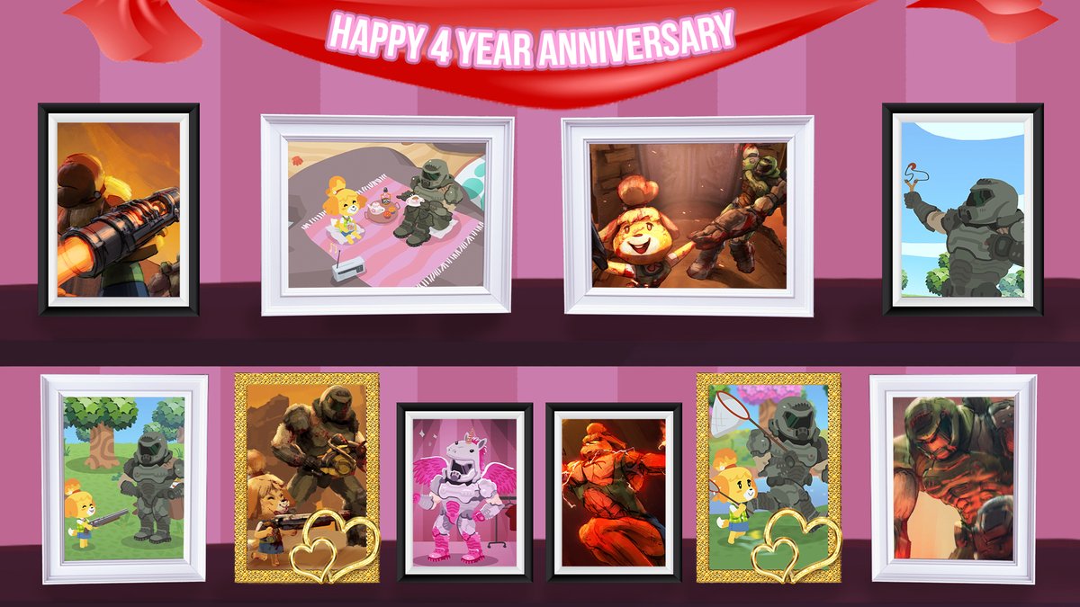 The best couple is having 4 year anniversary today! And we think that the best way to celebrate this event is to watch our DOOM CROSSING video! youtube.com/watch?v=U4lz8M…