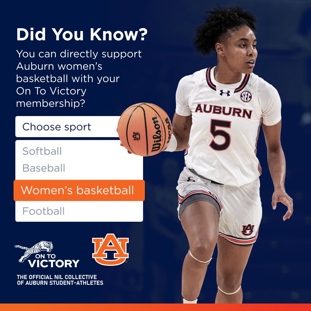 Will you be supporting @AuburnWBB with your @ontovictorynil membership? Strengthen Auburn Athletics. bit.ly/436k9JW | #WarEagle