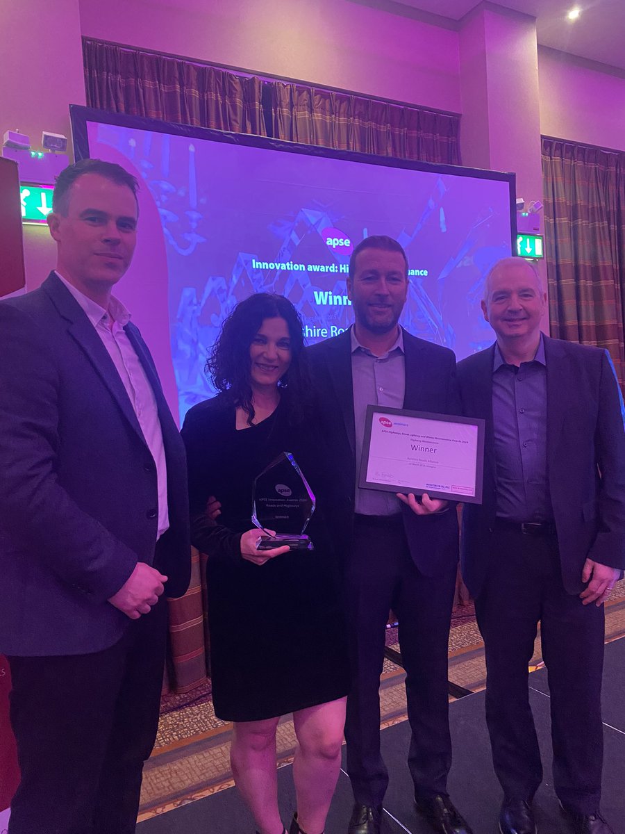 The winner of the APSE Highways Maintenance Innovation Award goes to… Ayrshire Roads Alliance! Congratulations @AyrshireRoads A big thank you to @BucherUK for sponsoring this award