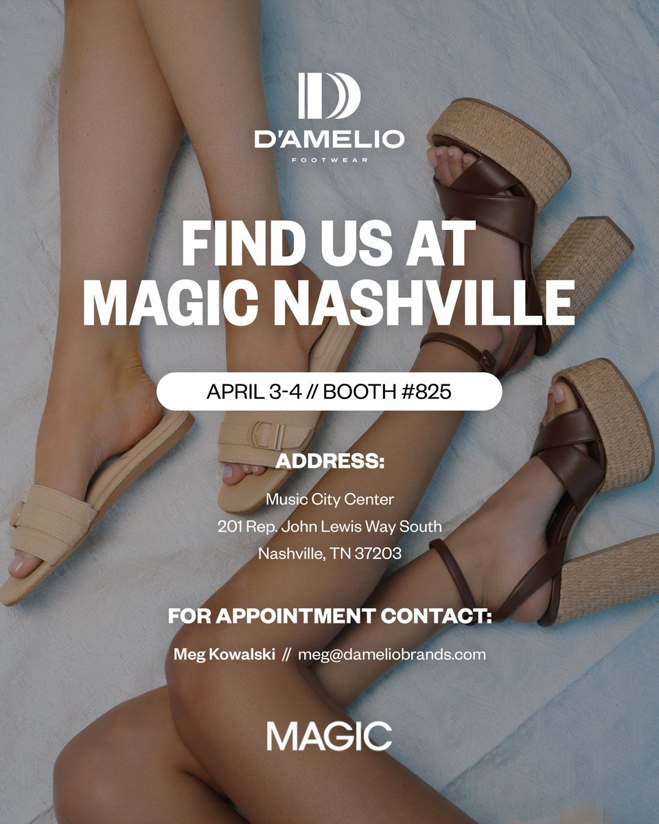 See you in Nashville! Come check out our booth at MAGIC Tradeshow on April 3-4 // Booth #825