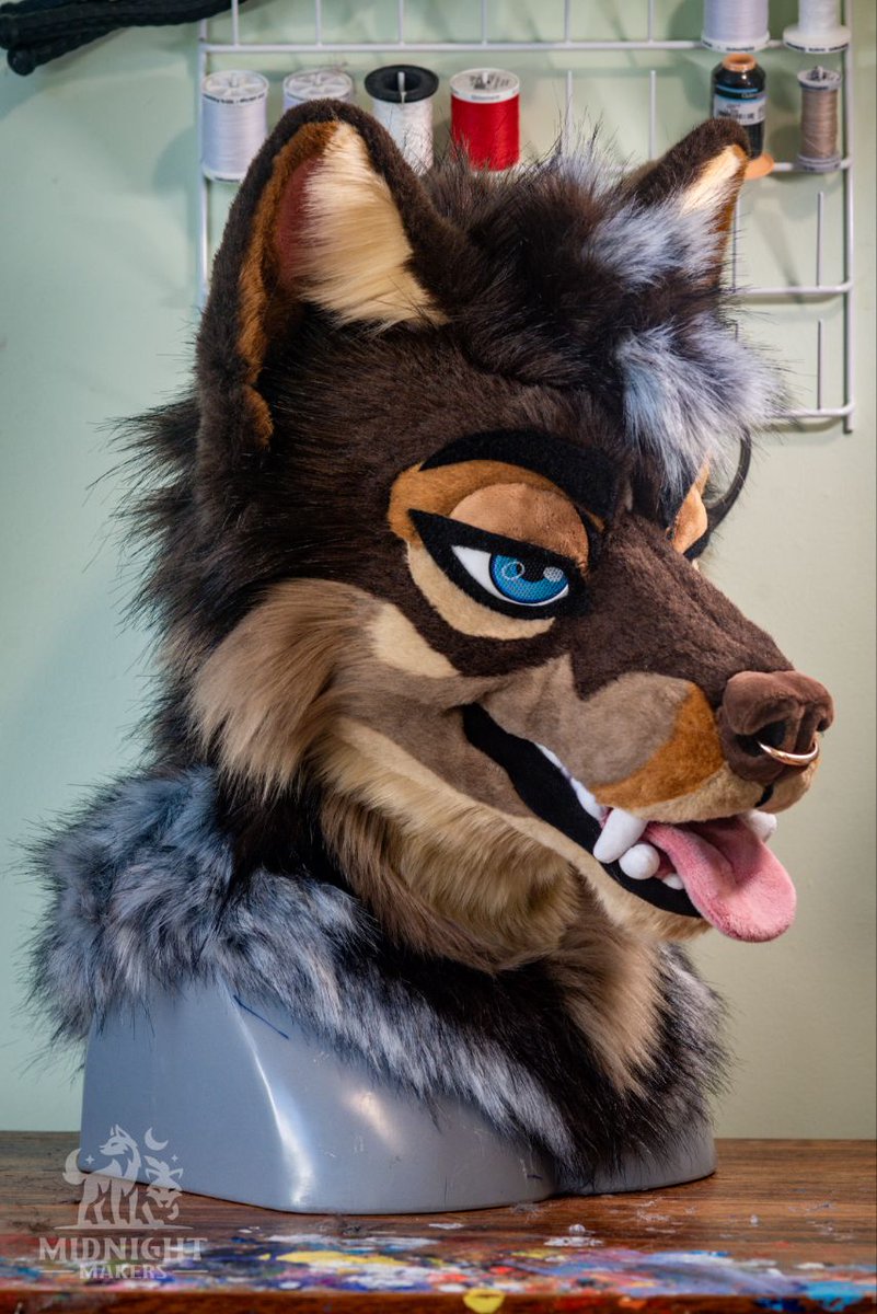 Our pre-made wolf is nearly finished. They will be for sale in the near future, however, for those wishing to pre-claim this partial, we are open to offers. Message us on telegram @ midnightmakers or email us at fursuits@midnightmakers.ca if you have offers or questions.