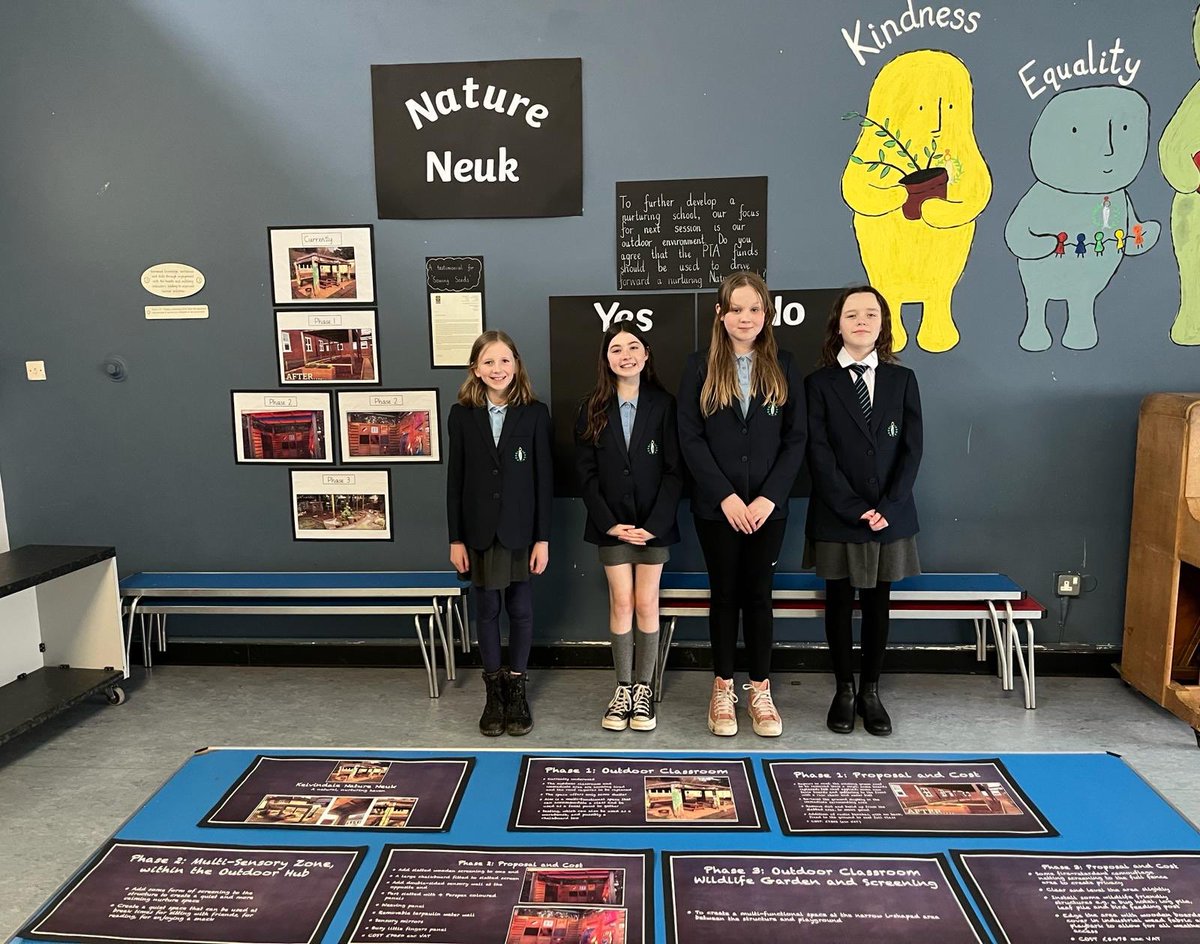 Thank you to our Pupil Council Presidents for sharing our vision for a Nature Neuk at our Progress in Learning evenings. #leadership #parentalengagement
