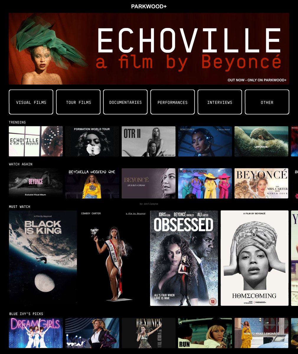 BEYONCÉ PARKWOOD+ EXTENDED CONCEPT