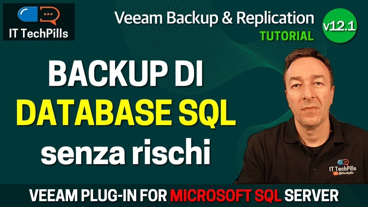 [ New Video ] Backup SQL con Veeam Plug-in for Microsoft SQL Server buff.ly/4a0uhXo @veeam #plugin #microsoftsqlserver #database #sql @veeamvanguard