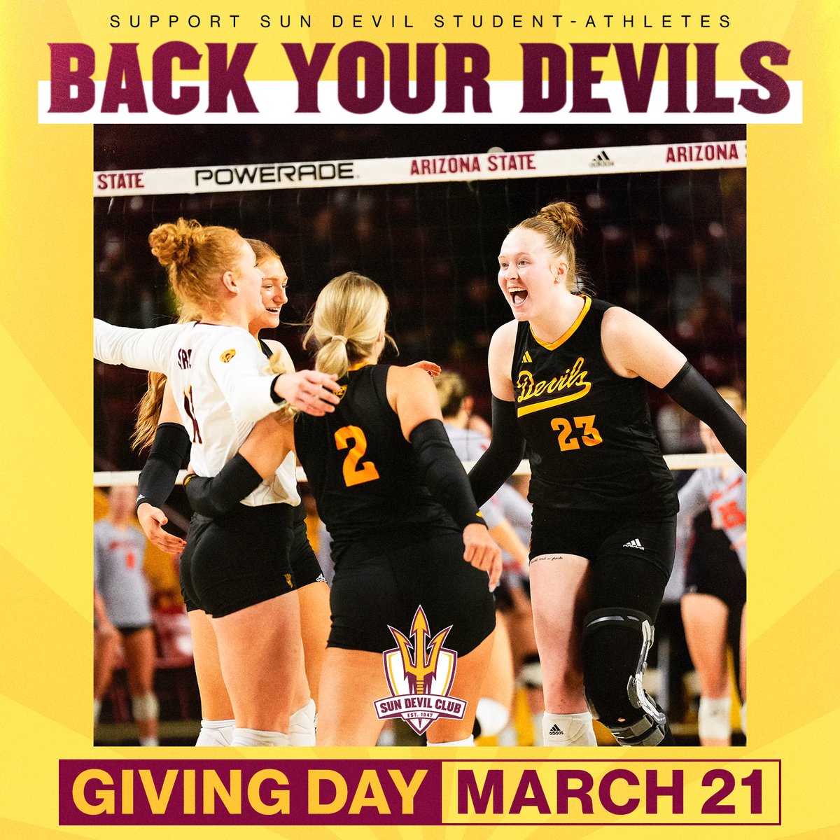 It's Giving Day! 🙌

At the tail end of Back Your Devils Week, help support our student-athletes by giving to our program today! 🔱

Donate here >> bit.ly/48ZVeJh

#ForksUp /// #BackYourDevils