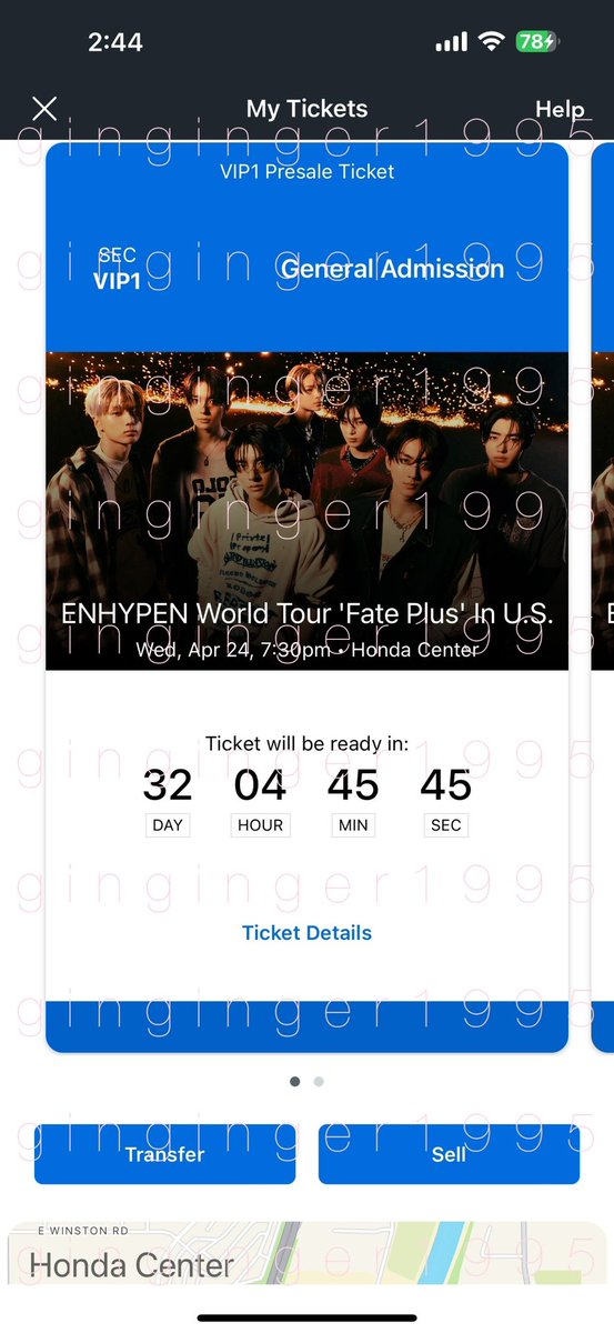 ginginger1995's tweet photo. wts selling vip1 ticket

enhypen world tour fate plus in Anaheim
honda center 4.24

vip1 ga - only one

purchased at a really high price $$$$
please send an offer and don’t ask for price

willing to facetime &amp; share personal account once buyer is decided, available if post is up https://t.co/yiNZR60sIt