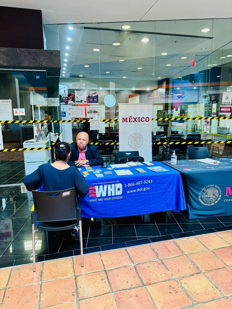 ConsulMexBro's tweet image. Agrademos la participación  @WHD_DOL , en el 3️⃣día de la #SALE, por sus asesorías🗣️gratuitas en esta 4️⃣ semana de #AsesoriasLegales ⚖️. Esto es #ProteccionConsular 🇲🇽#DiplomaciaCercadeTi #SALE2024.

@SRE_mx @vcalva @JudithArrieta16 @Agustin3AR