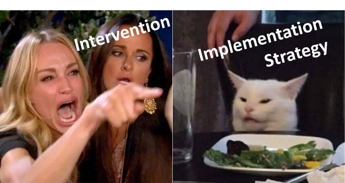Do you struggle to determine if your innovation/THING is an intervention or #implementationstrategy? If so, adding "adjunctive intervention" to your #impsci lexicon may help you understand different mechanisms of action in complex change initiatives. rdcu.be/dBVwv