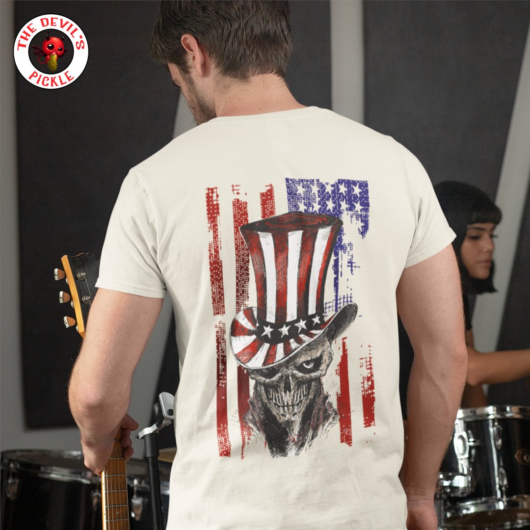 This T-Shirt is so patriotic, even Uncle Sam would be jealous 💀 Patriotic Tees, Hoodies and Sweatshirt Collection at The Devil's Pickle.

#USA #adultinghumor #adulttees #ProudAmerican   #offensivetshirts #freeshipping #hellyeahamerica #americanpride #UnitedStates  #american