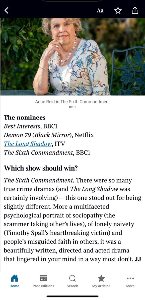 Incredibly chuffed to have got 6 BAFTA nominations for our very first drama, The Sixth Commandment. Well done team. And also a Best Music nomination for our documentary on assisted suicide, A Time to Die...