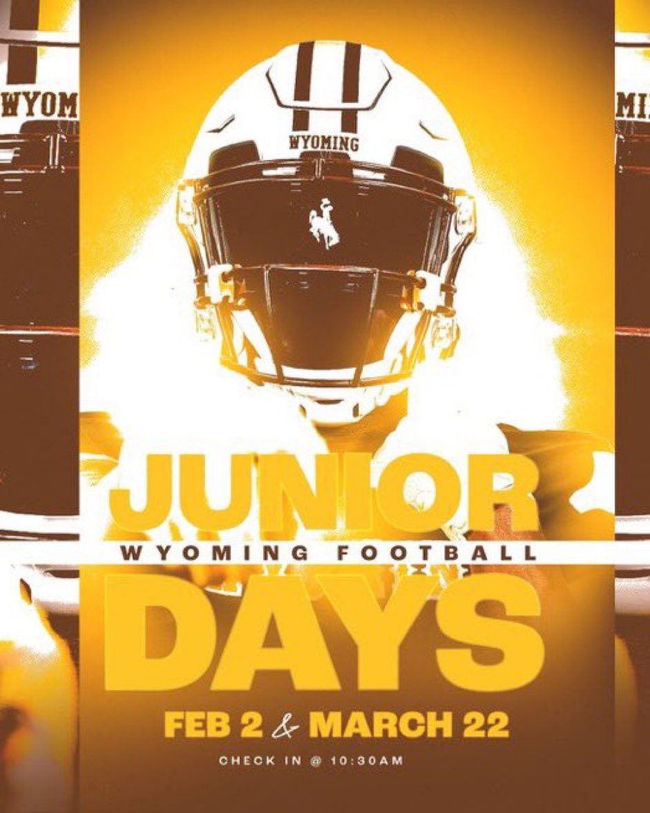 Excited to be at Wyoming this weekend! @the_BBoyd @JPetrino @CoachABohl @JaySawvel @CoachDanMcGuire