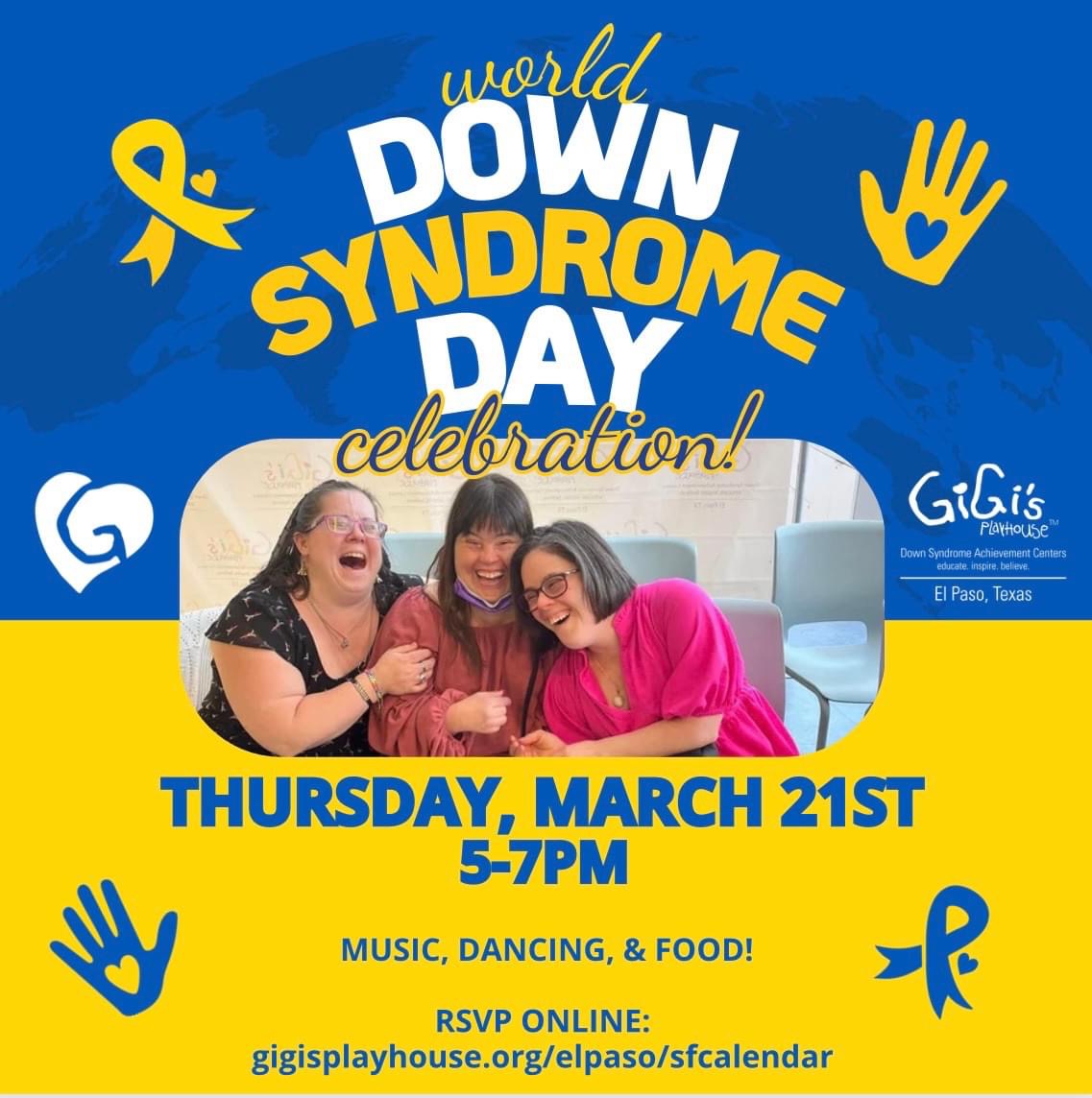 World Down Syndrome Day is commemorated annually on March 21. This date was chosen to symbolize the distinctive triplication of the 21st chromosome. You can raise awareness and acceptance by wearing CRAZY socks! Also, join us at Gigi's tomorrow from 5-7PM.