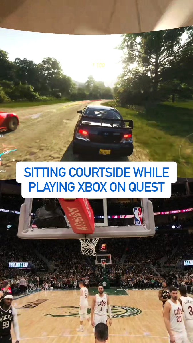 NEXT 🏀 LEVEL 🎮 ENTERTAINMENT ✅. Tune in to upcoming @NBA games via @XtadiumVR and stream hundreds of games on @Xbox Cloud Gaming (Beta) on #MetaQuest3. Repost: @gapascarella