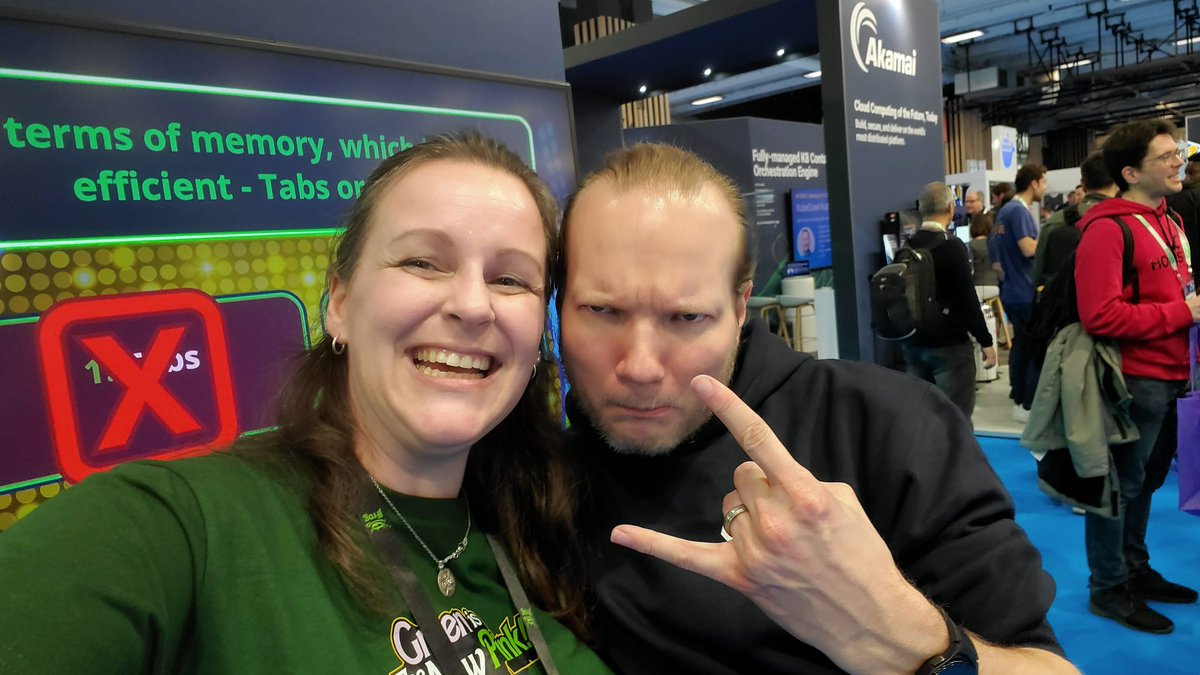 Look who I crossed paths with at #KubeConEU! How many years do we go back??? I'm happy to call you one of my old friends. 😆 Thanks for visiting the #JFrog booth and testing your DevSecOps knowledge at the Binary Decision Game.