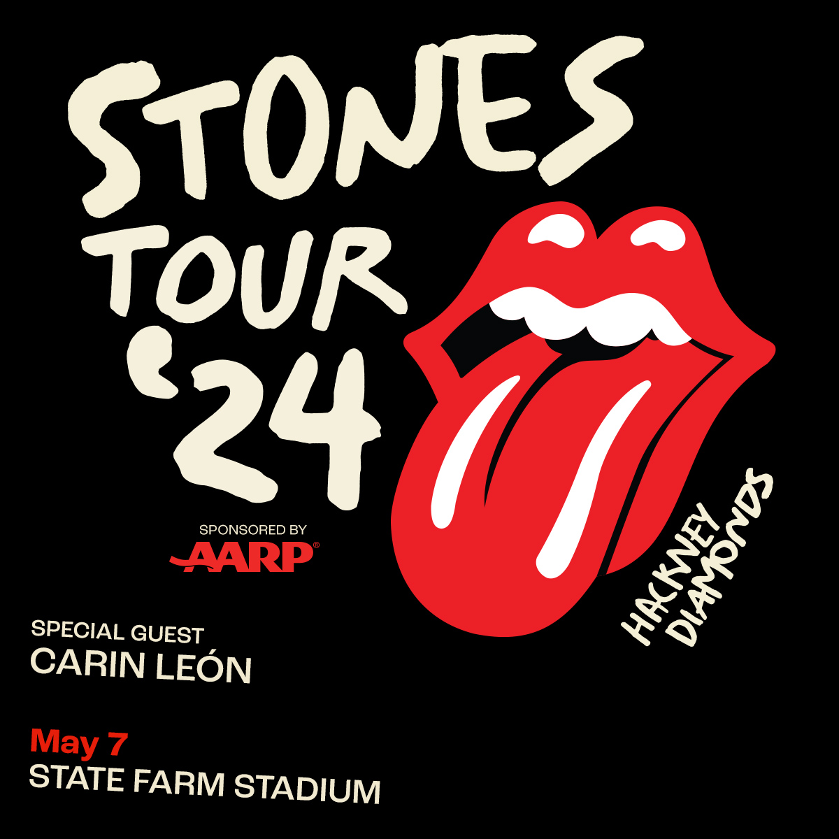 We're excited to announce Carin León will be opening for the Rolling Stones show on May 7. Please give him a warm welcome!