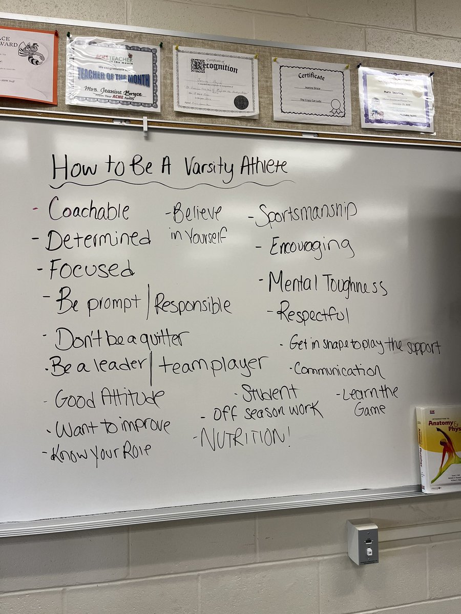 Had our varsity softball team create a list about what it takes to be a varsity athlete and they nailed it! 🥎👏🏻 <a href="/HHW_Athletics/">Hamilton West Sports</a> <a href="/HTSD_West/">Hamilton High West -The Hornet Buzz 🐝</a>