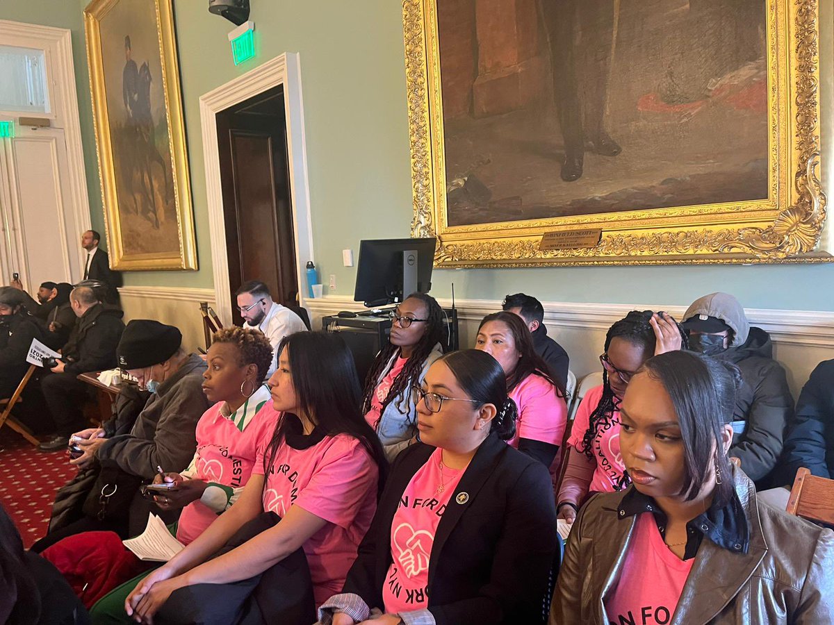 LaColmenaNYC's tweet photo. Today the Domestic Worker Coalition @nyccoalition4dw testified @ the Consumer &amp; Worker Protection hearing, to speak on the importance of our work w/ domestic workers &amp; outreach efforts alongside DCWP @helloDCWP @adhikaar @cga_npc @HiHemployers @DamayanMigrants @domesticworkers ✊🏽 https://t.co/tPLAoXpOAj