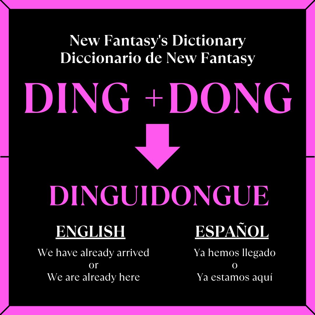NewFantasy__'s tweet photo. 🔔 Palabra 1 de nuestro DICCIONARIO
¿De dónde viene la palabra DINGUIDONGUE?
#NewFantasy #DINGUIDONGUE https://t.co/ff2wkuVrXk