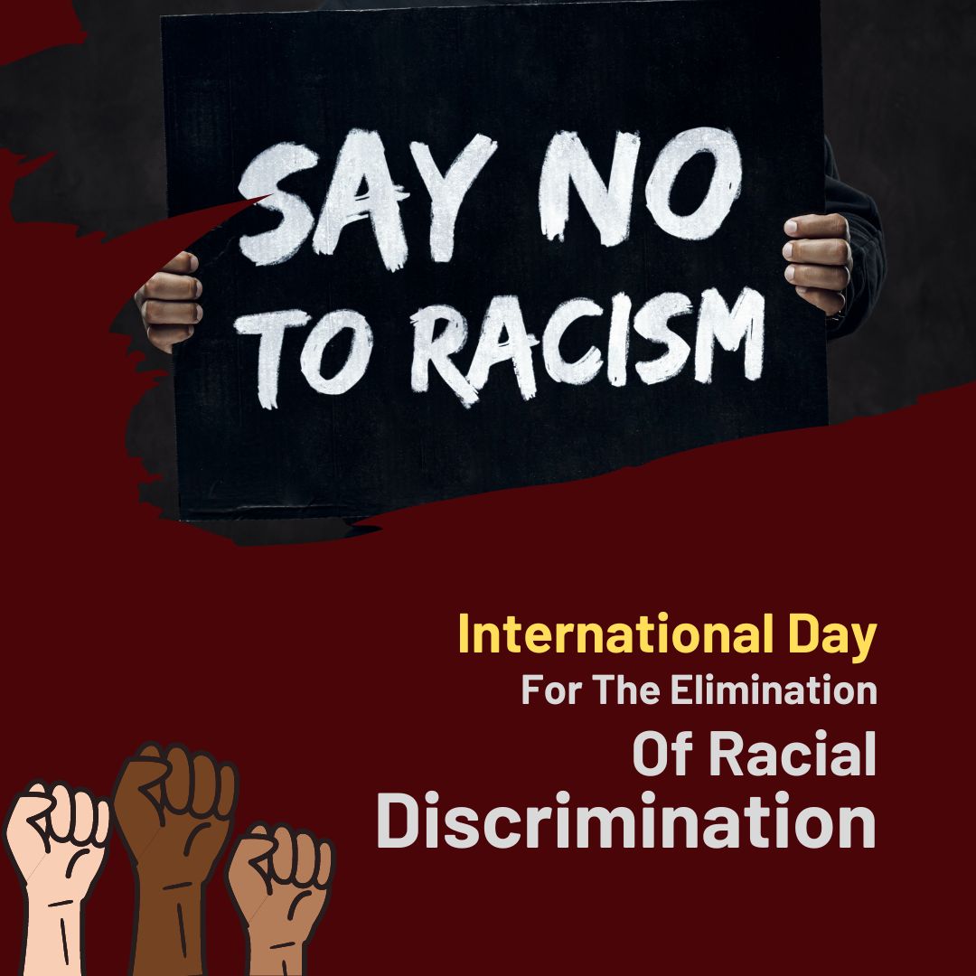 Today, March 21st, marks the International Day for the Elimination of Racial Discrimination! Let's unite in support of human rights and freedom! #StandUp4Humanrights #FigthRacism #JoinTogether #LegMB