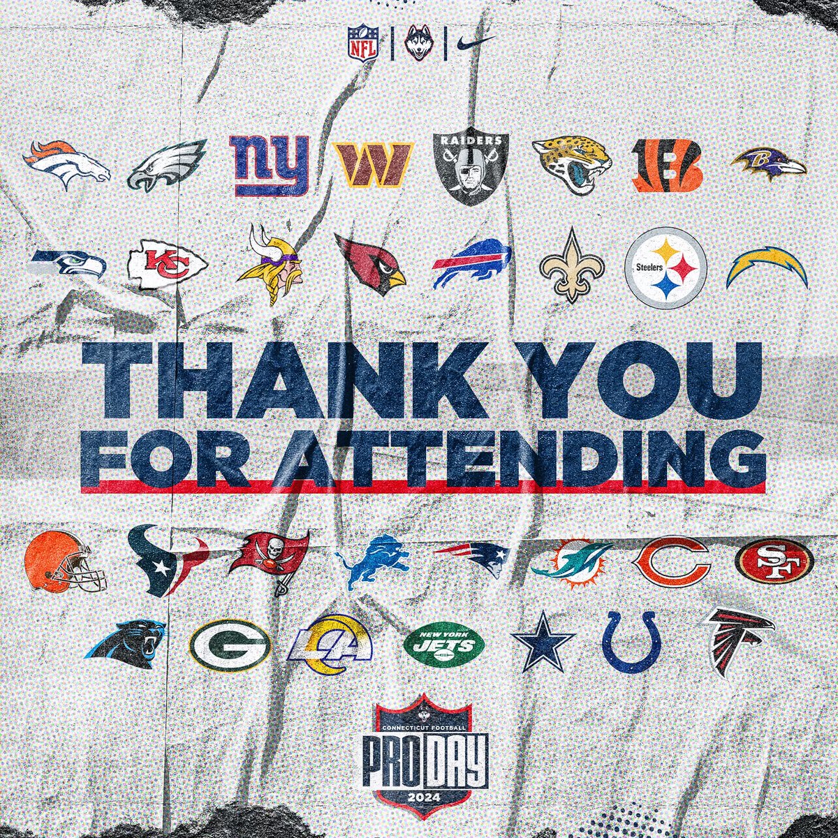 Thanks to the @NFL teams that attended Pro Day! #CTFootball