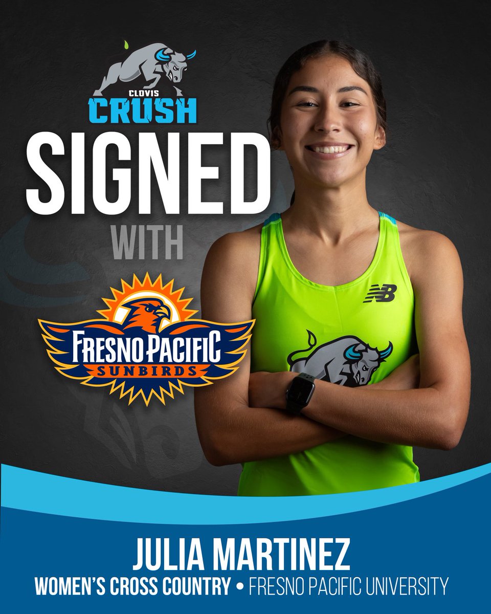 Congrats to our very own Julia Martinez from ⁦@Crush_Athletics⁩ track & field, who will be continuing her academic and athletic journeys with ⁦@fpusunbirds⁩ & ⁦@FPUtrack⁩! Go Julia! #TeamFPU #VamosCrush