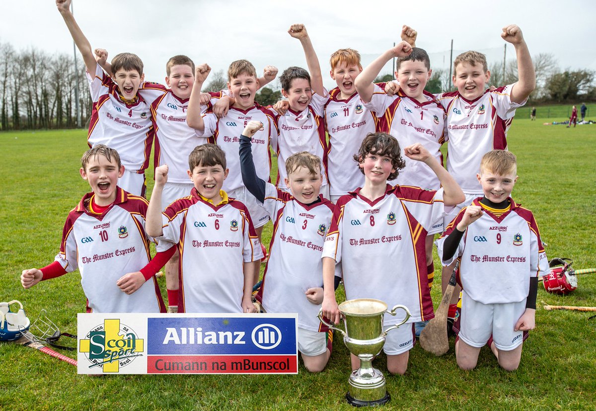 The winning teams from this week's Mini 7s Eastern Finals. Butlerstown and St Declan's. Maith sibh!