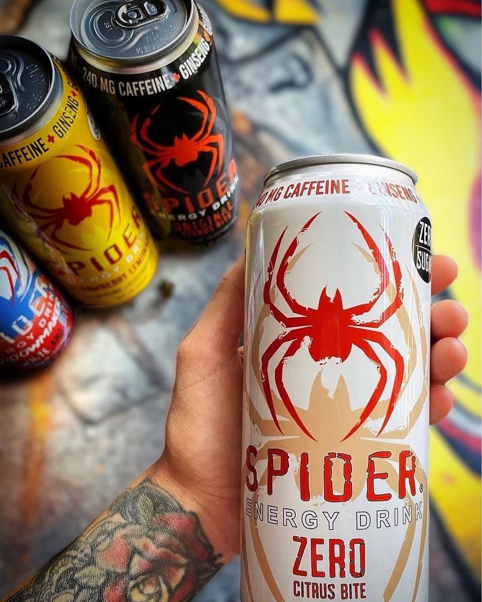 SpiderEnergy's tweet photo. #GetBitStayLit with @SpiderEnergy 🕷️⚡️🔥

#SpiderEnergy #FuelYourDay #Spider #OriginalCitrus #ZeroCitrusBite #GoldenGrail #GoldenGrailBeverages #GetBitStayLit https://t.co/liRHsVFE96