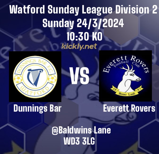 This Sunday sees us away to @DunningsBarFC - come down and support the teams @everettrovers @WSFL55
