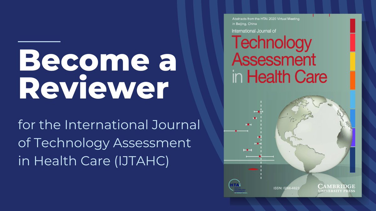 Are you an expert in HTA? @ijtahc is seeking reviewers proficient in diverse HTA-related subjects! Participating as an IJTAHC Reviewer is beneficial for your career development & a great way to contribute to the global HTA community! Learn more➡️ htai.org/call-for-revie…