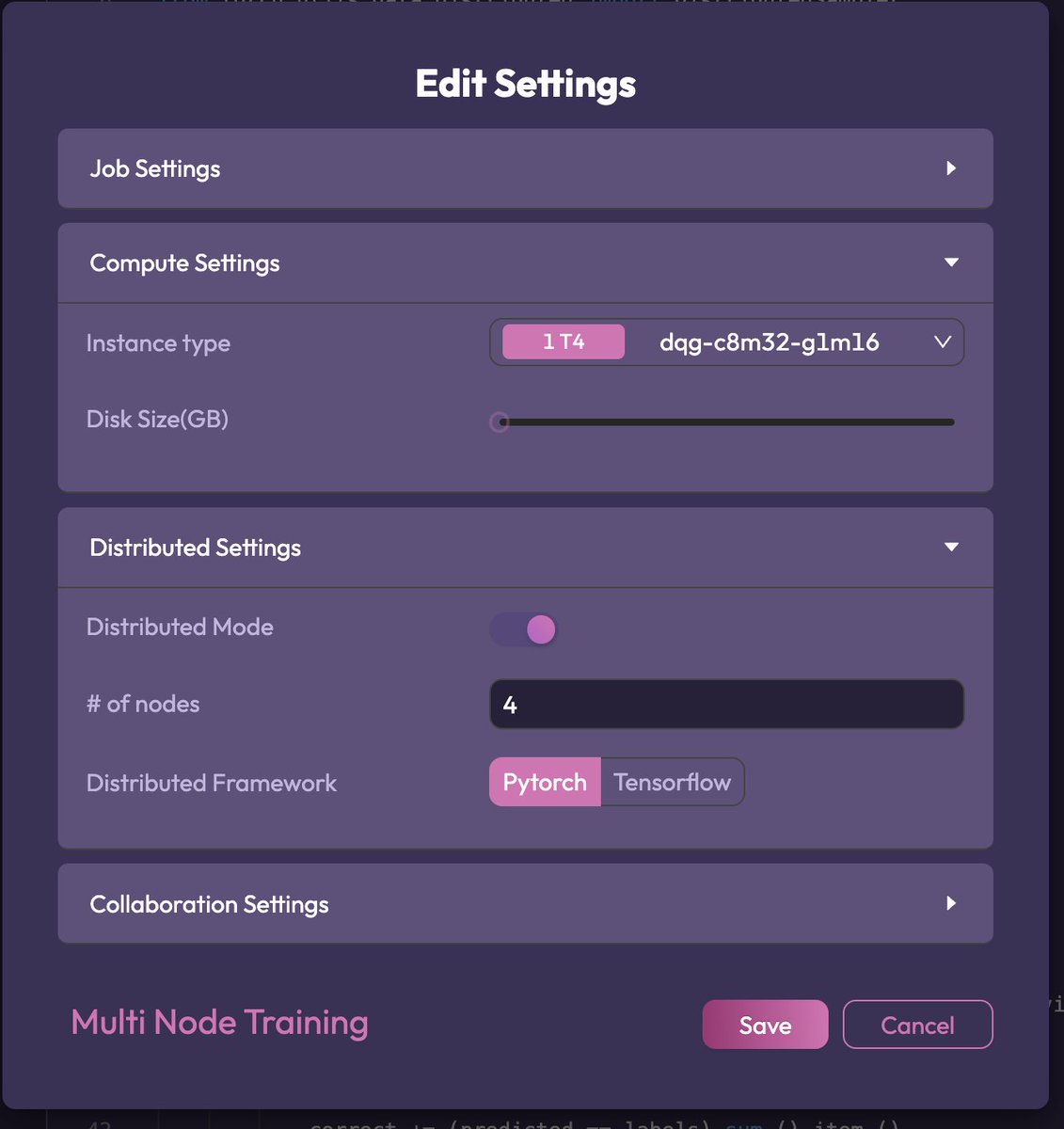 ploutosai's tweet image. The sweetest way to train a Pytorch or Tensorflow #MultiGPU and #MultiNode model. All one has to do is toggle the distributed training on and select the number of nodes within Ploutos AI platform - incredible automation now available to everyone. Check out this example:…