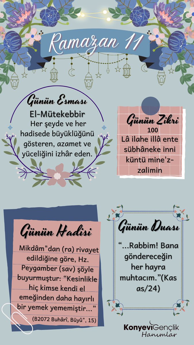 Hayırlı Sahurlar 🌷

#Ramazan #Sahur #iftar #konyevigençlik