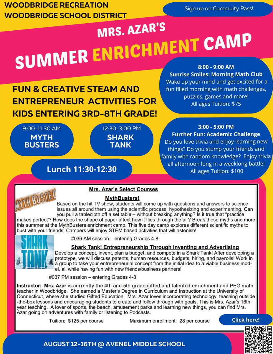 Can’t wait for this summer!!! Join me at @WoodbridgeNJ Summer Enrichment Camp at @avenelmiddle @WTSD_GT sign up at twp.woodbridge.nj.us/DocumentCenter… starting 3/25.